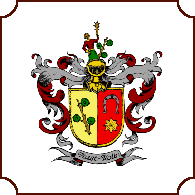 Wappen der Familie Nast-Kolb - Farbig